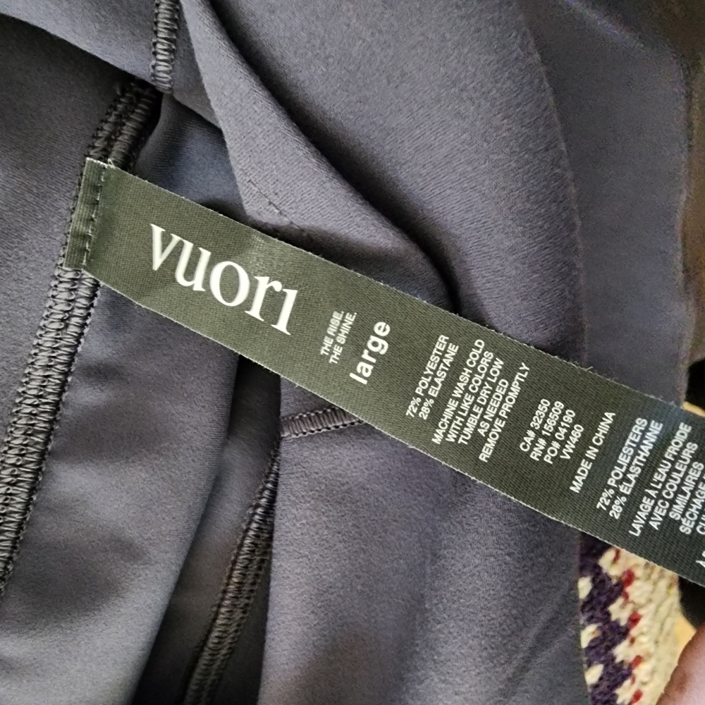 Vuori Deep Blue Leggings Studio Leggings Size Large - Picture 5 of 5